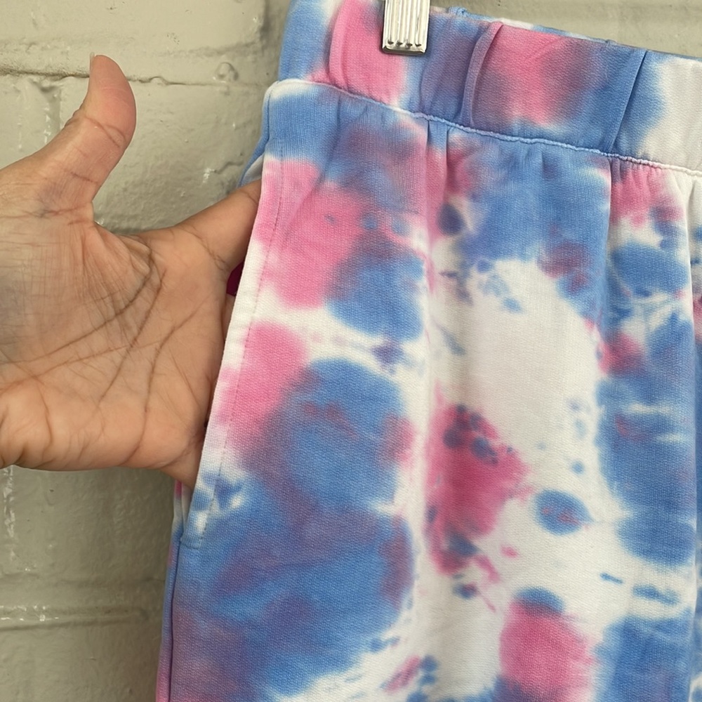 Sanctuary Womens Sunsoaker Tie Dye Fleece Lined Midi Shorts - Picture 4 of 5